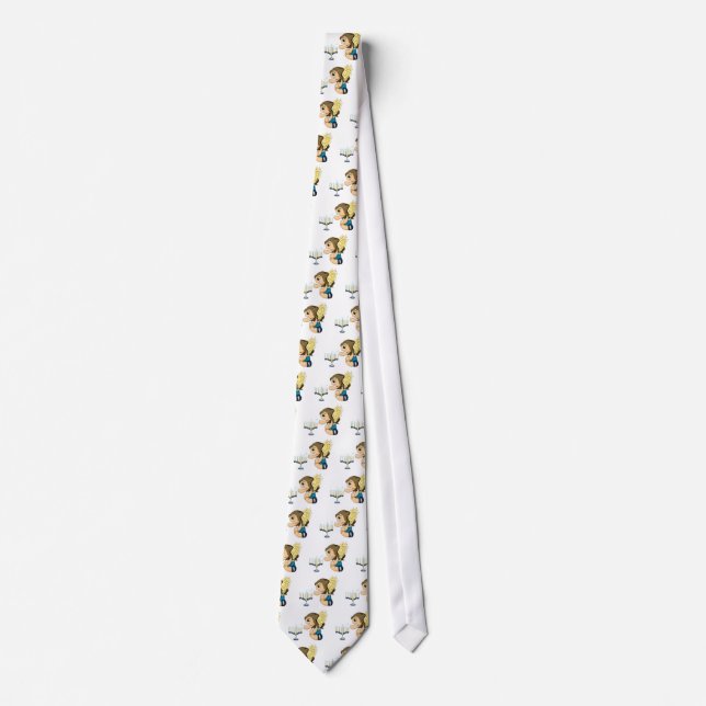 Menorah Angel Tie (Front)