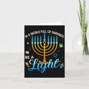 Menorah Be A Light Happy Hanukkah Shirts For Men W Card