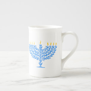 Menorah Bone China Mug