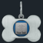 Menorah; Brushed metal-look Pet Name Tag<br><div class="desc">You will love this brushed aluminium metal look Jewish Hanukkah Menorah design. Great for gifts! Available on tee shirts, smart phone cases, mousepads, keychains, posters, cards, electronic covers, computer laptop / notebook sleeves, caps, mugs, and more! Visit our site for a custom gift case for Samsung Galaxy S3, iphone 5,...</div>