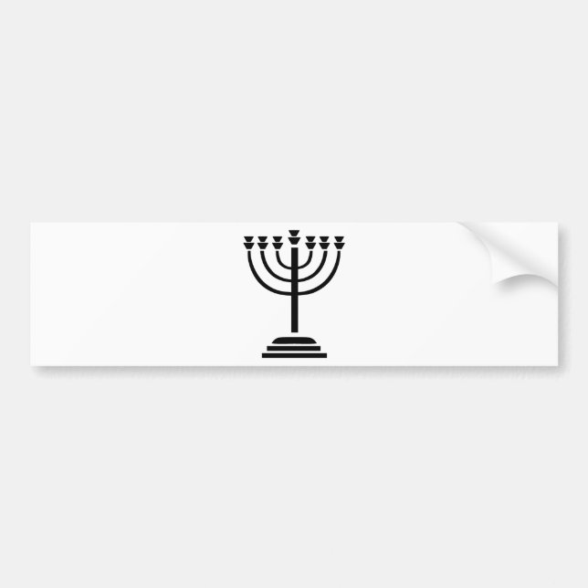 Menorah Bumper Sticker (Front)