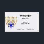 Menorah Business Cards<br><div class="desc">Customisable text with menorah and Star of David</div>