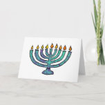 Menorah Card<br><div class="desc">Candles burn brightly in this Menorah card.</div>