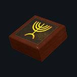 Menorah Flame Gift Box<br><div class="desc">A digital rendering of the Jewish seven-branched menorah (Hebrew: מְנוֹרָה‎). The seven-branched menorah, used in the portable sanctuary set up by Moses in the wilderness and later in the Temple in Jerusalem, has been a symbol of Judaism since ancient times and is the emblem on the coat of arms of...</div>
