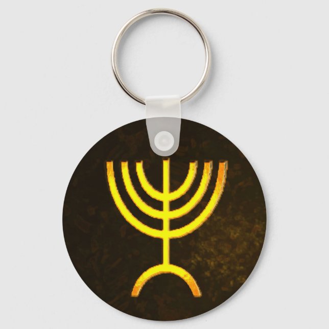Menorah Flame Key Ring (Front)
