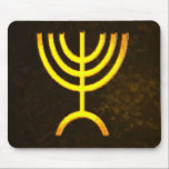 Menorah Flame Mouse Pad<br><div class="desc">A digital rendering of the Jewish seven-branched menorah (Hebrew: מְנוֹרָה‎). The seven-branched menorah, used in the portable sanctuary set up by Moses in the wilderness and later in the Temple in Jerusalem, has been a symbol of Judaism since ancient times and is the emblem on the coat of arms of...</div>