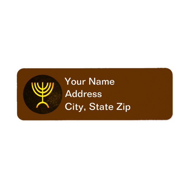 Menorah Flame Return Address Label (Front)