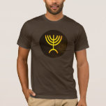 Menorah Flame T-Shirt<br><div class="desc">A digital rendering of the Jewish seven-branched menorah (Hebrew: מְנוֹרָה). The seven-branched menorah, used in the portable sanctuary set up by Moses in the wilderness and later in the Temple in Jerusalem, has been a symbol of Judaism since ancient times and is the emblem on the coat of arms of...</div>