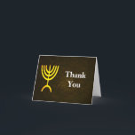 Menorah Flame Thank You Card<br><div class="desc">A thank you card to accompany Bar/Bat Mitzvah invitations featuring the same design.</div>