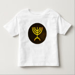 Menorah Flame Toddler T-Shirt<br><div class="desc">A digital rendering of the Jewish seven-branched menorah (Hebrew: מְנוֹרָה‎). The seven-branched menorah, used in the portable sanctuary set up by Moses in the wilderness and later in the Temple in Jerusalem, has been a symbol of Judaism since ancient times and is the emblem on the coat of arms of...</div>
