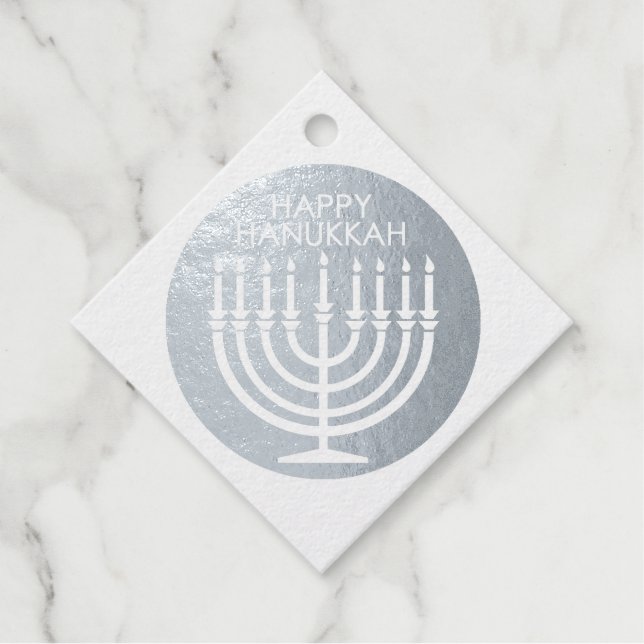 Menorah Hannukah   Favour Tags (Front)