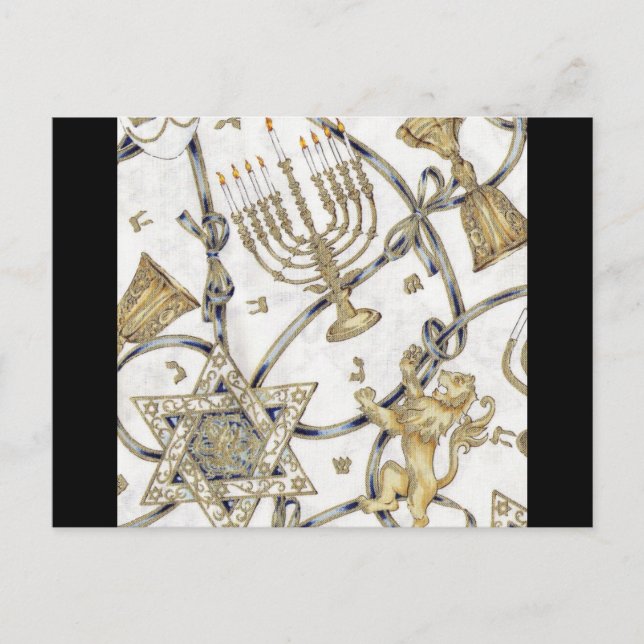 Menorah Hannukah Postcard (Front)