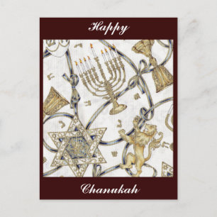 Menorah Hannukah Postcard