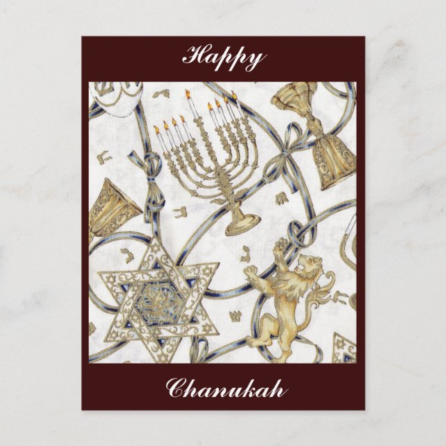 Menorah Hannukah Postcard (Front)