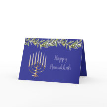 menorah Hanukkah card