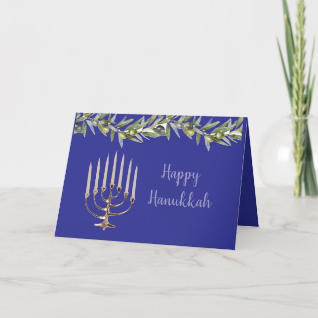 menorah Hanukkah card (Front)