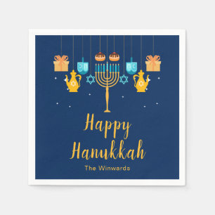 Menorah Hanukkah Party  Napkin