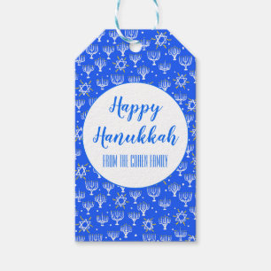 Menorah Hanukkah Star of David CUSTOM Holiday Gift Tags