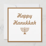 Menorah Holiday Card<br><div class="desc">Happy Hanukkah can be changed to anything you wish in any Zazzle colour you want and the background can be customised as well. There are postage stamps that match that can also be changed or left just like this.</div>