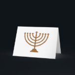 Menorah Holiday Card<br><div class="desc">This a bronze Menorah that can be changed to any Zazzle colour you want and the background too.</div>
