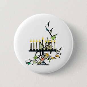 Menorah & Ivy 6 Cm Round Badge
