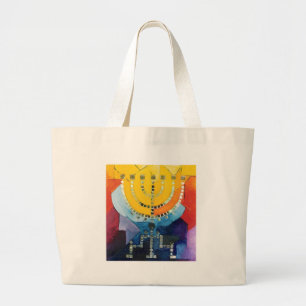 Menorah Large Tote Bag