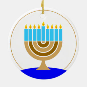 Menorah - Minimalist Modern Ceramic Ornament