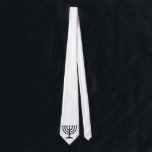 Menorah Neck Tie<br><div class="desc">Classic Menorah on a necktie</div>