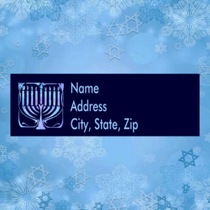 Menorah Return Address Label