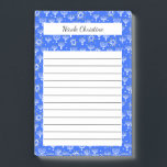 Menorah Star of David Hanukkah Blue CUSTOM Notepad<br><div class="desc">Make your shopping lists in style with this customisable grocery shopping,  meal planning or to-do list notepad. Customise or add text to suit your needs. Keep or delete the lines too. Check my shop for more sizes and styles!</div>