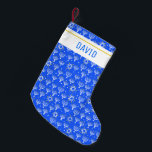 Menorah Star of David Hanukkah CUSTOMIZE IT Small Christmas Stocking<br><div class="desc">Customise this stocking with a name or other text. Show your love for the holidays. Hand drawn by me! Check my shop for lots more matching items like wrapping paper,  pillows,  towels and gift wrap too!</div>