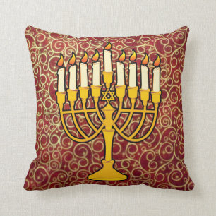 menorah throw pillow