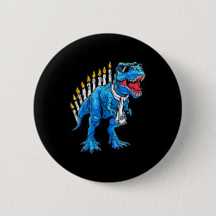 Menorasaurus Hanukkah T Rex Dinosaur Dino Chanukah 6 Cm Round Badge