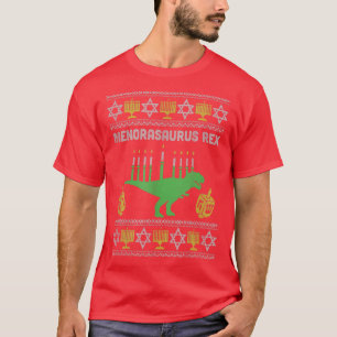 Menorasaurus Rex Shirt Kids Hanukkah, Jewish Chanu