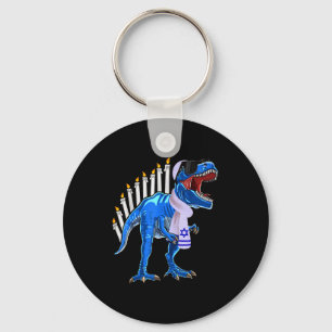 Menorasaurus Rex Shirt T Rex Dinosaur Hanukkah Gif Key Ring
