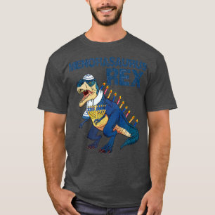Menorasaurus Rex T Rex Dinosaur Hanukkah Chanukah  T-Shirt