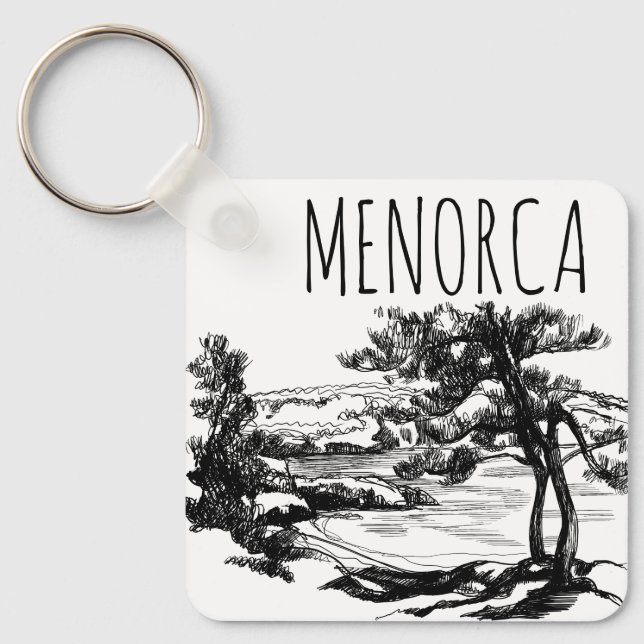 Menorca beach key ring (Front)