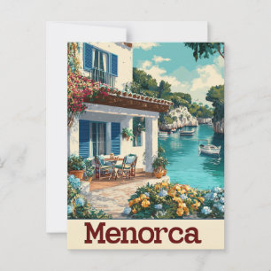 Menorca vintage postcard
