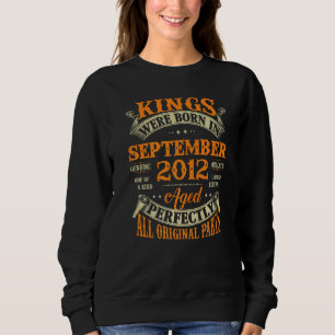 Mens 10th Birthday Kings Born In September 2012 1 Sweatshirt