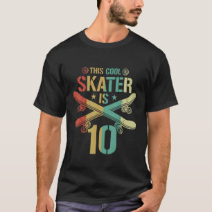 Mens 10th Birthday Skateboard Boy 10 Year Old Skat T-Shirt