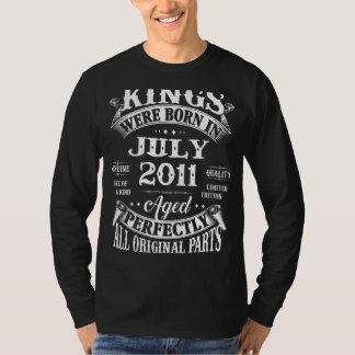 Mens 11th Birthday Gift For Kings Born In July 201 T-Shirt