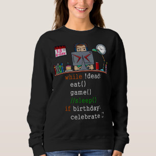 Mens 13th Birthday I Video Gamers & Coder I Eat Ga Sweatshirt