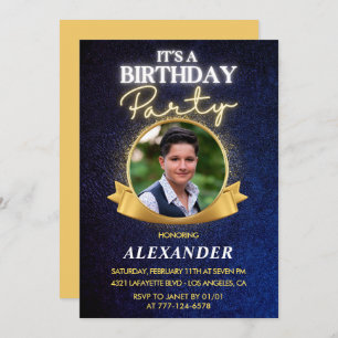 Mens 15th birthday invitations  Elegant Chic