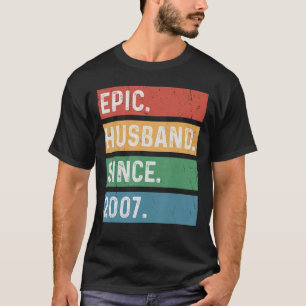 Mens 16 Year 16th Wedding Anniversary - Epic Husba T-Shirt