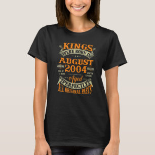 Mens 18th Birthday For Kings Born In August 2004 1 T-Shirt