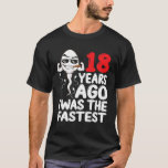 Mens 18th Birthday Gag Dress 18 Years Ago I Was T-Shirt<br><div class="desc">Mens 18th Birthday Gag Dress 18 Years Ago I Was The Fastest Funny Shirt</div>