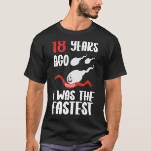 Mens 18th Birthday Gag dress 18 Years Ago I Was Th T-Shirt