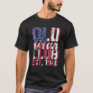 Mens 1948 Birthday Party Old Man Club Est 1948 Re T-Shirt