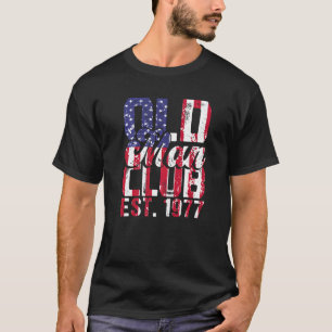 Mens 1977 Birthday Party Old Man Club Est 1977 Re T-Shirt