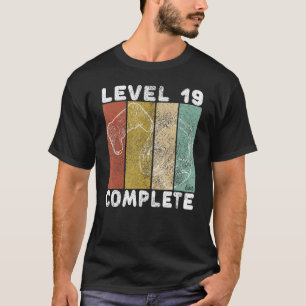 Mens 19th Birthday Men Gaming Level 19 Complete T-Shirt